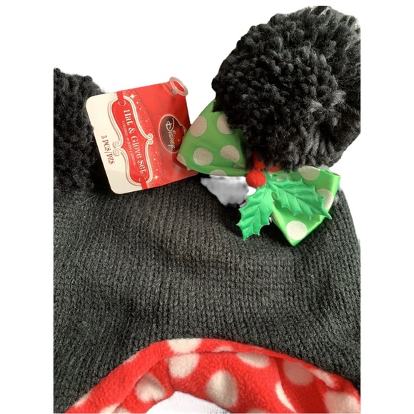 DISNEY MINNIE MOUSE Hat Gloves Set NEW - Picture 4 of 4
